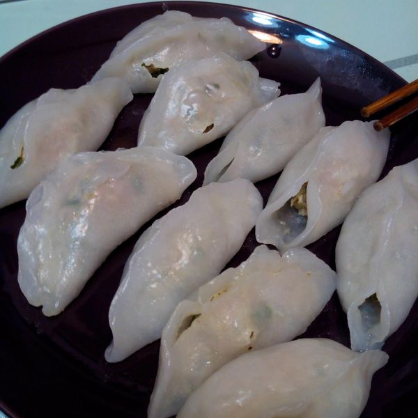 水晶豆苗蝦餃：詩怡玄楓 一起做