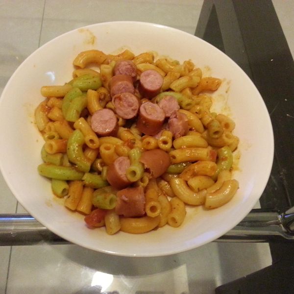 青醬德式香腸義大利麵 : 陳馨媛一起做