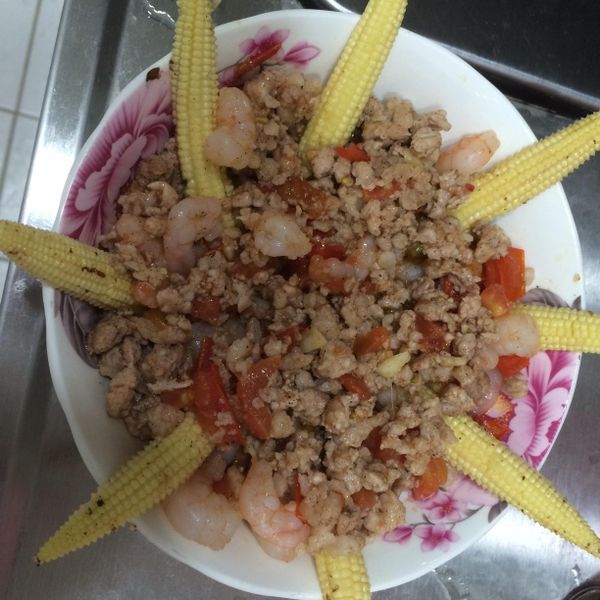 番茄蝦玉米筍 : 陳君君一起做