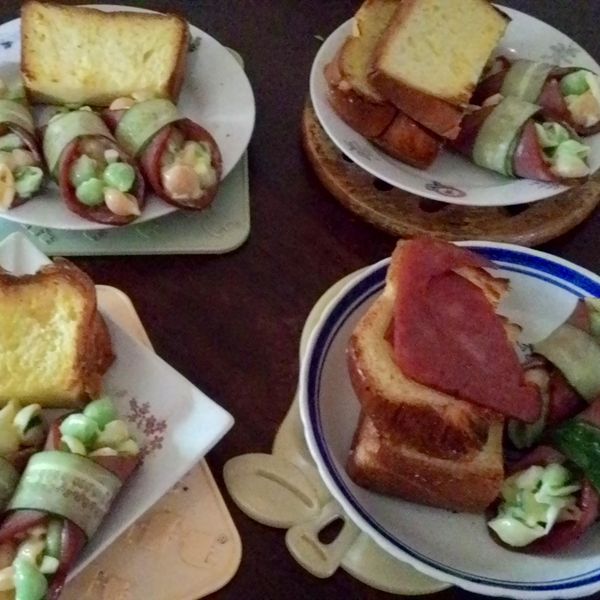 芥茉通心粉雞蛋火腿捲[博客原味切片火腿]：李佳容 一起做