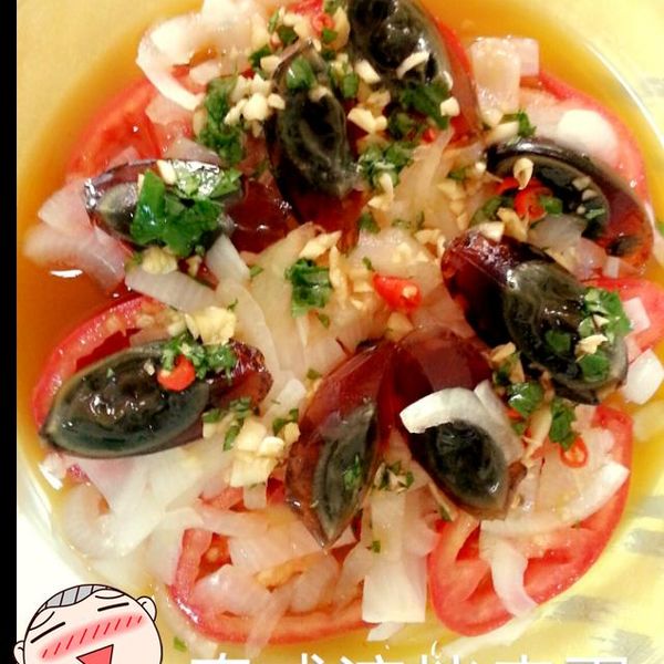 泰式涼拌皮蛋：駱逸涵 一起做