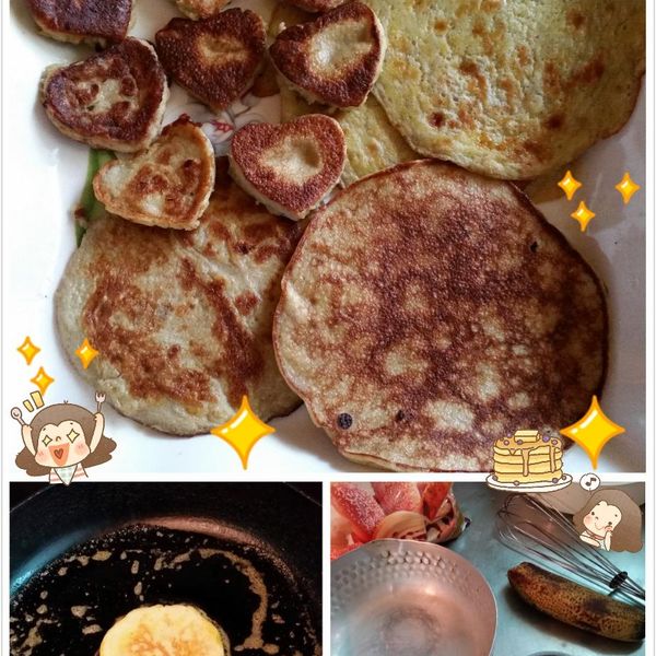 只要兩顆蛋+一根香蕉的簡單鬆餅! : 高曉燕一起做