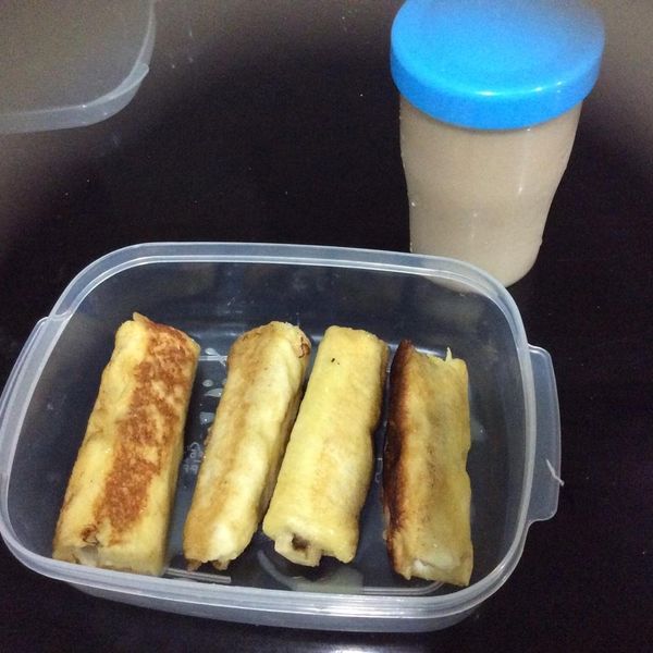 蓁料理♥法式香蕉土司捲：張碩倖 一起做