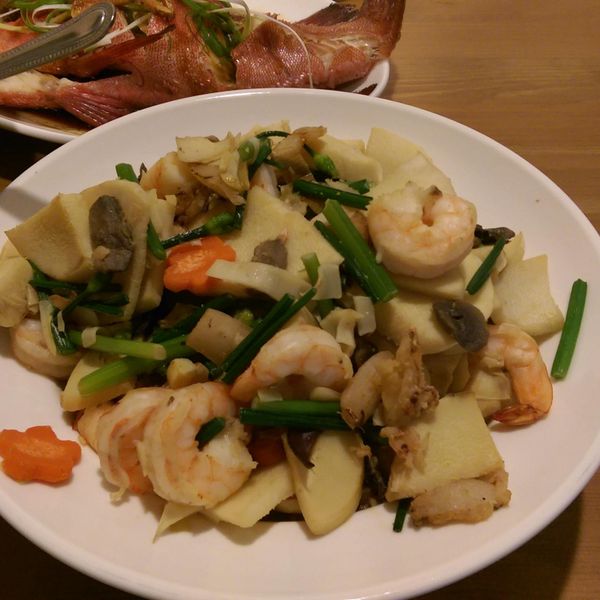 味噌綠竹筍蝦仁：譚小玉 一起做