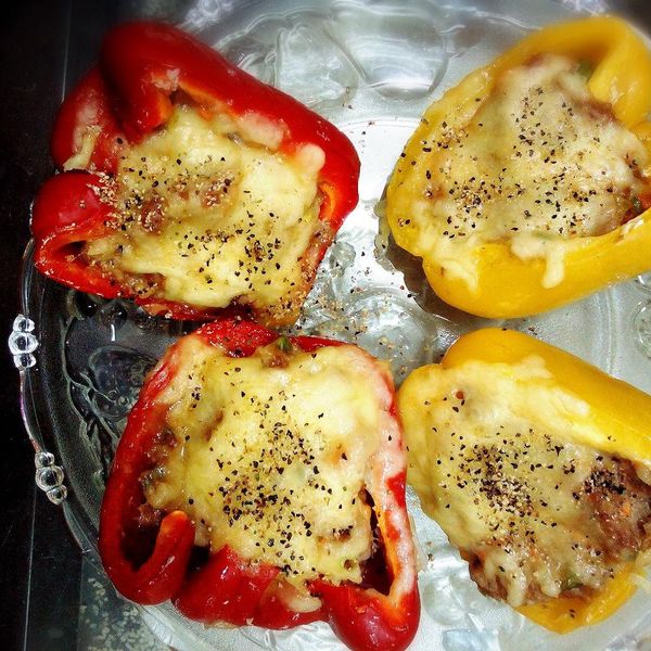 焗烤鑲肉甜椒 : 洪采薇一起做