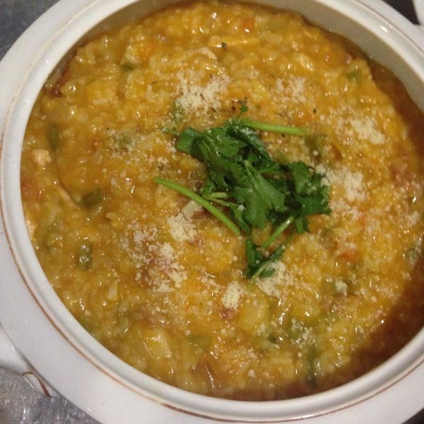 南瓜培根燉飯：Nana 一起做