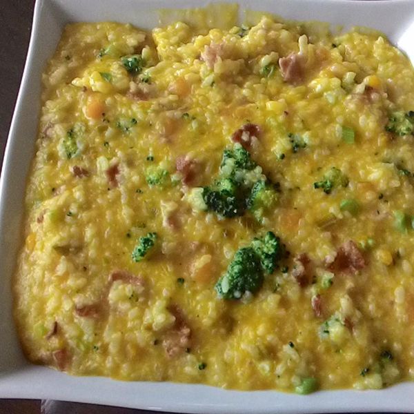 南瓜培根燉飯：Vicki  Lu 一起做