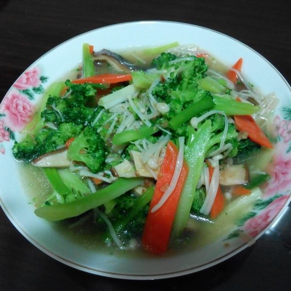 [綠色蔬菜]蠔油香菇青花菜：曾綵葳 一起做