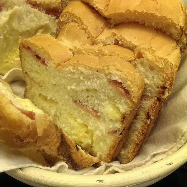 起士火腿吐司Panasonic製麵包機：lena  一起做