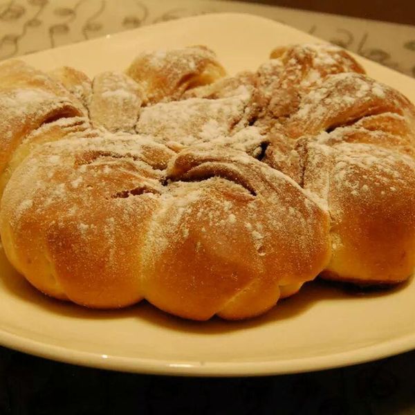 巧克力花圈麵包 : 白白隨意煮一起做