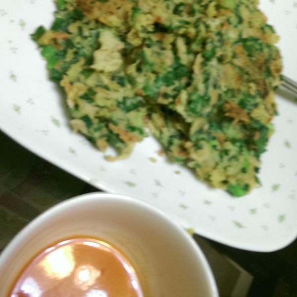 櫻花蝦韭菜煎餅 : Aping Zheng一起做