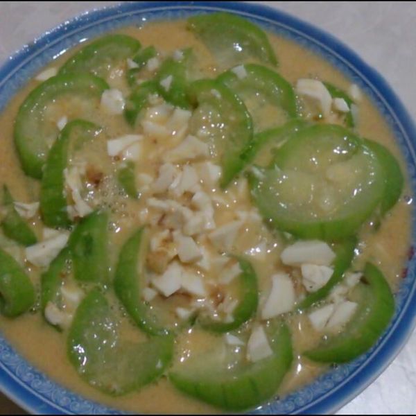 鹹蛋炒絲瓜：orean 一起做