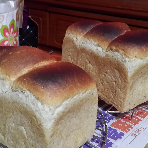 80%水分的全麥醇奶吐司(低溫發酵法) : 簡宇涵一起做