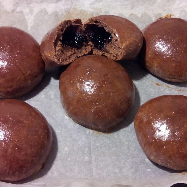 黑眼豆豆巧克力麵包(胖達人無添加物版) : 陳明惠一起做