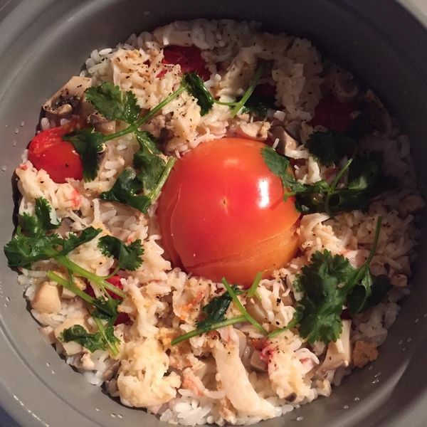 整個番茄飯─奶油蝦仁版 : balabalawong一起做