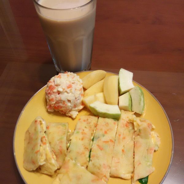 家常蔬菜蛋餅 : Amber Yu一起做