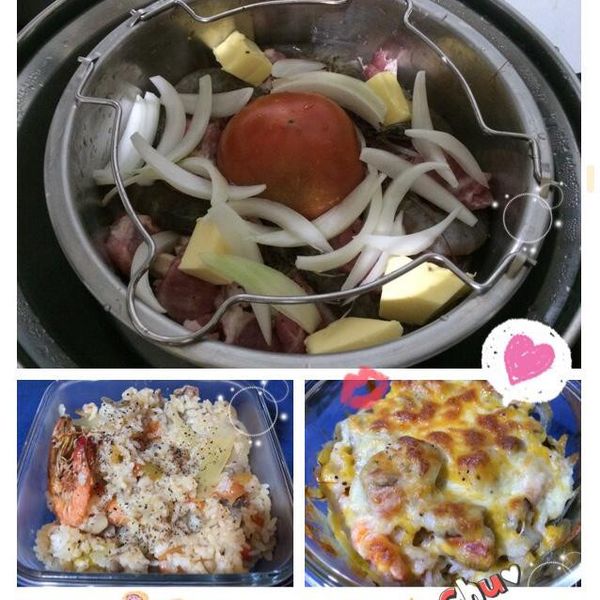 整個番茄飯─奶油蝦仁版 : Apple一起做