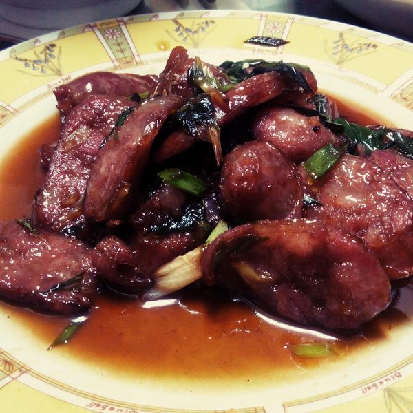 蒜苗炒香腸 : Wei Ru一起做