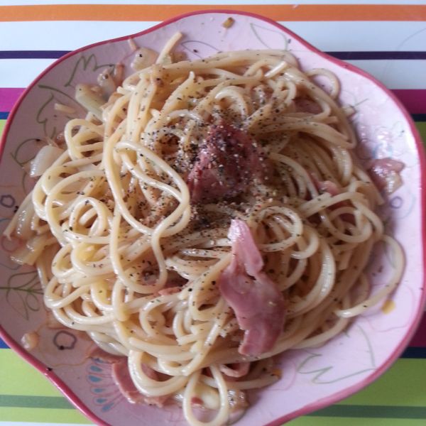 【義大利美食學院】培根蛋黃麵：Karen Lee 一起做