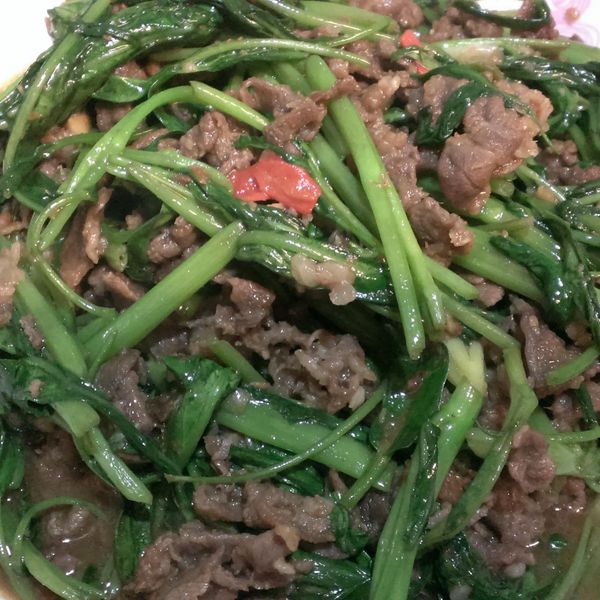 空心菜炒羊肉 : Maggie Cheng一起做