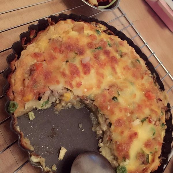 法式鹹肉蘑菇鄉村派：Songsong 一起做