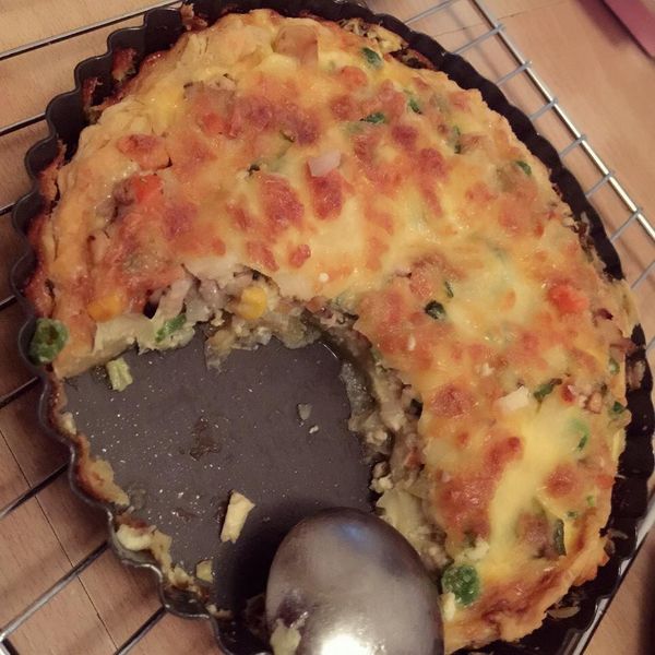 法式鹹肉蘑菇鄉村派：Songsong 一起做