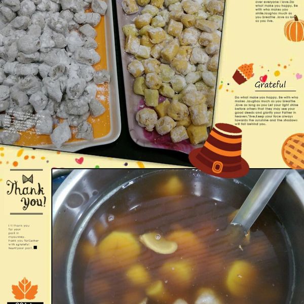 手作Q軟芋圓地瓜圓：elin 一起做