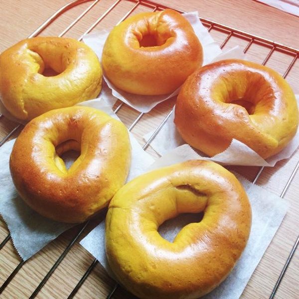 [阿妮塔♥bread] 南瓜貝果。：R-Ting 假日廚房 一起做