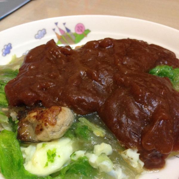 台灣小吃~蚵仔煎 : 謝欣穎一起做