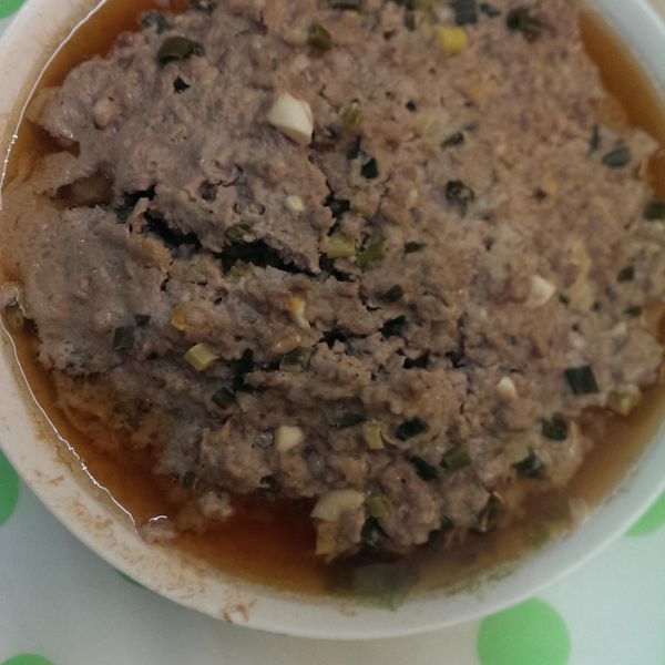 鹹蛋蒸肉餅 : grace一起做