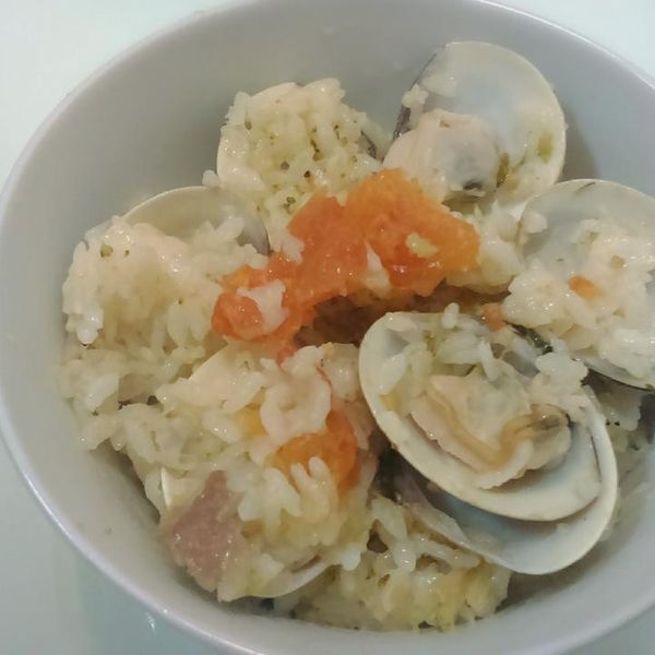 整個番茄飯 ♡ 奶油蒜香蛤蠣飯 : 豬飽飽一起做