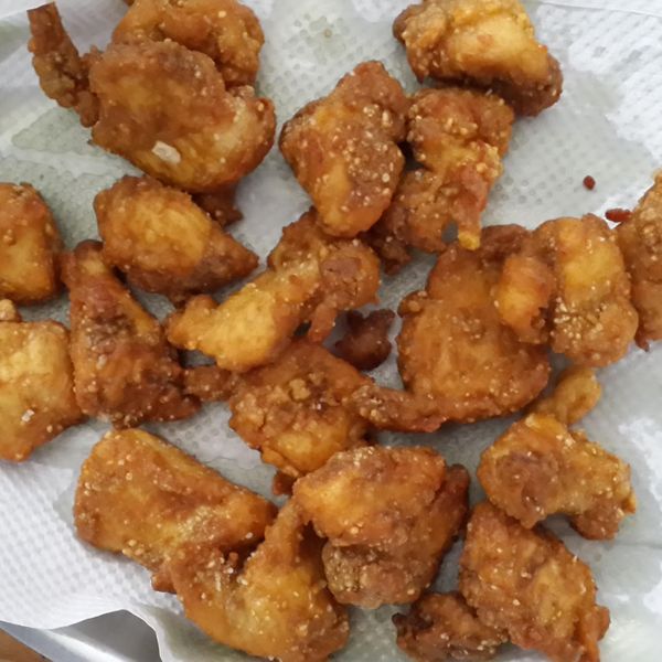 咖哩鹹酥雞-【牛頭牌咖哩塊】:科學麵 一起做