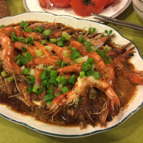 蒜蓉雞蛋豆腐蒸蝦：Tina Kao 一起做