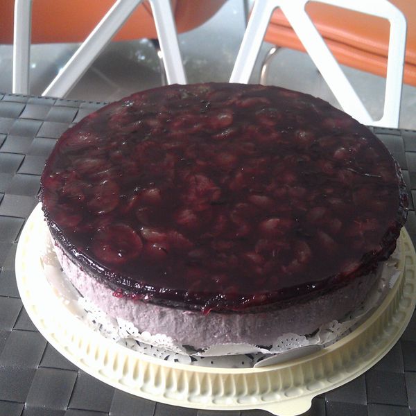 葡萄免烤乳酪蛋糕：君 一起做