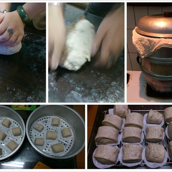純天然的芋頭饅頭 : 王靜怡一起做