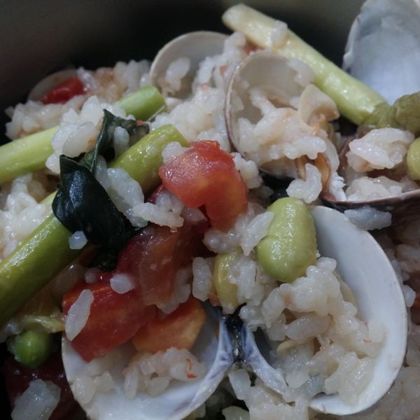 蛤蜊炊飯~電鍋版【穀盛壽喜燒】：Grace Chen 一起做