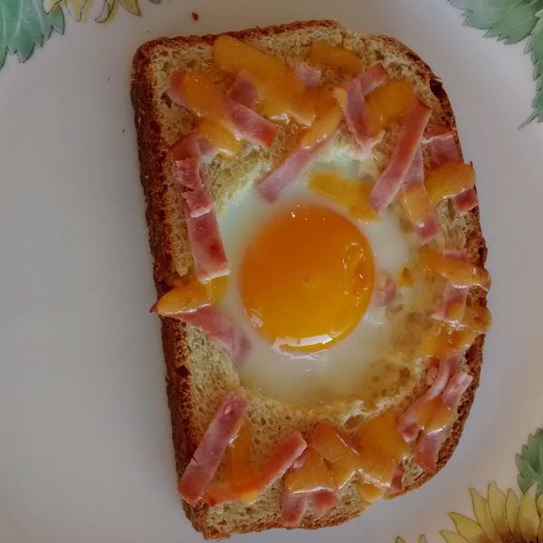 【超簡單】雞蛋火腿起司土司 : 小白一起做