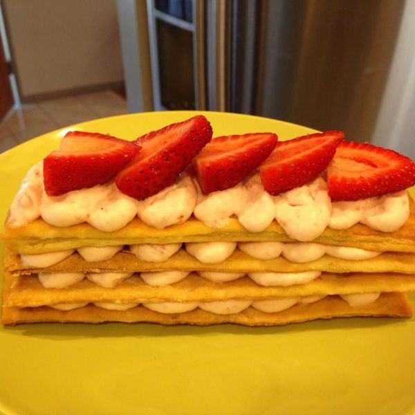 草莓乳酪千層派:Nai Tang 一起做