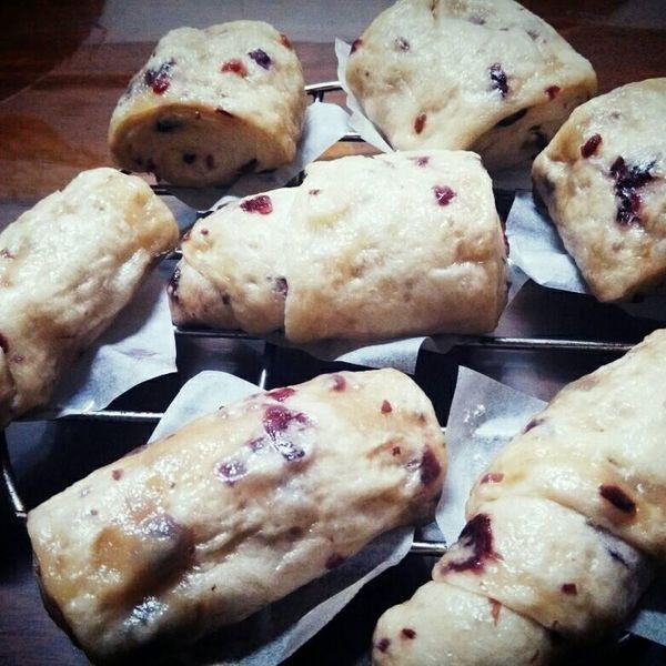 用麵包機做-蔓越莓鮮奶饅頭 : sandra一起做