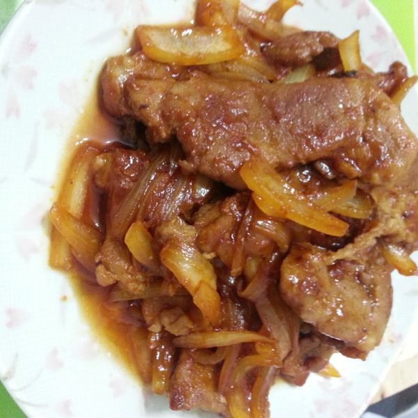 洋蔥豬扒 : angela一起做