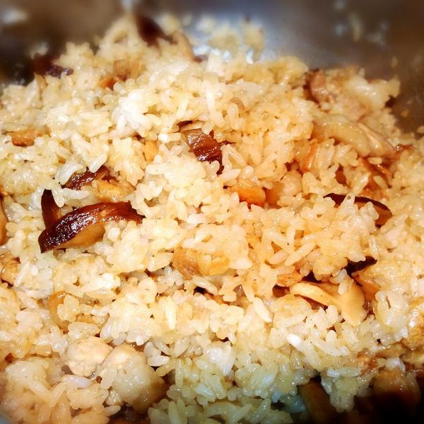【大同電鍋料理】麻油香菇栗子油飯:PARIS 一起做