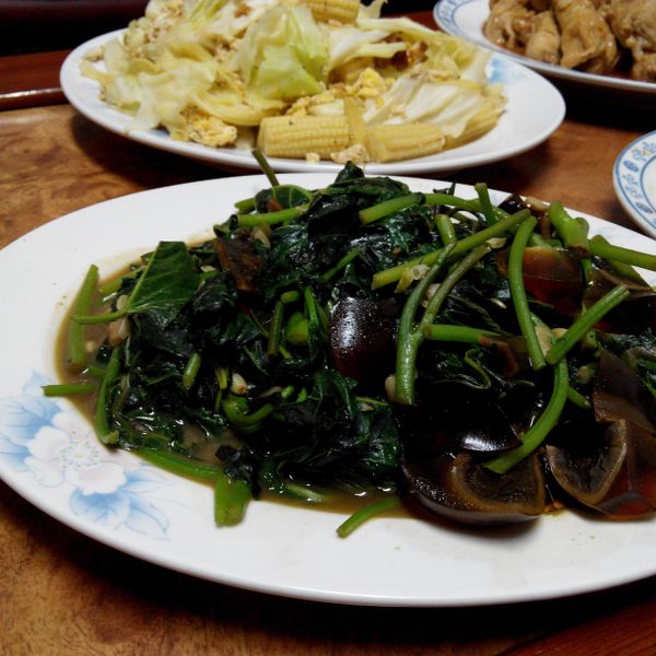 【皮蛋地瓜葉】 嘗試不同的搭配吧 : ppmeteor一起做