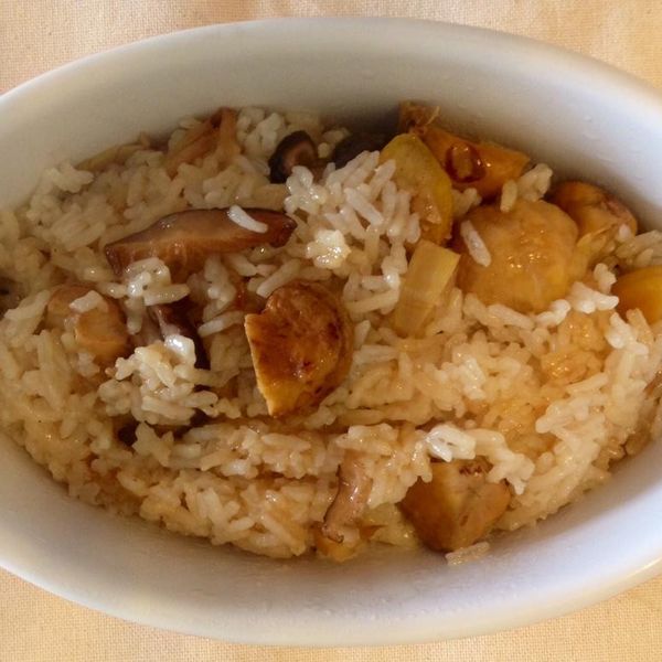 【大同電鍋料理】麻油香菇栗子油飯:oliviali 一起做