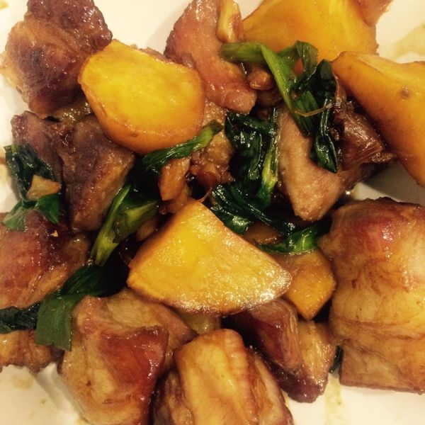 地瓜燒肉_一鍋到底【穀盛壽喜燒】：chia 一起做