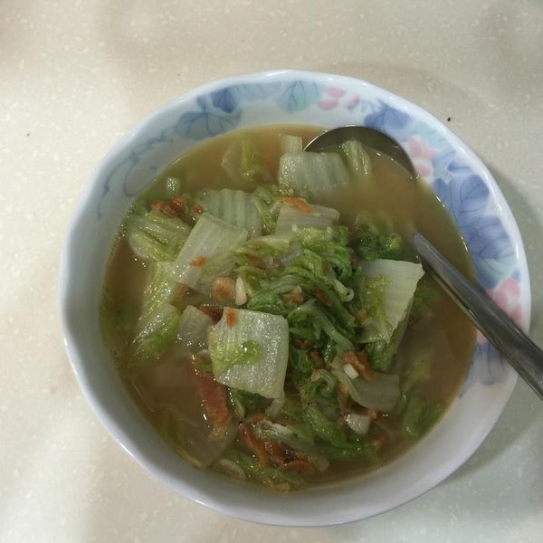 【扁魚燜大白菜】 : 梅子一起做