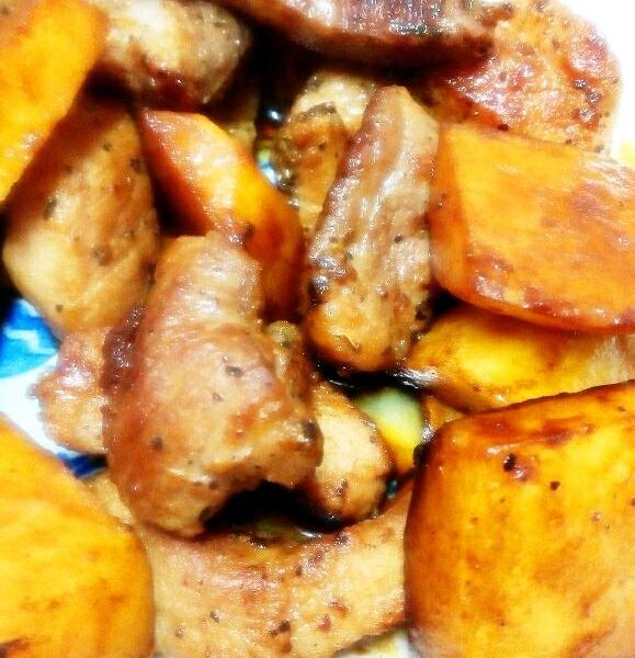 迷迭香馬鈴薯骰子豬：宜璘 一起做