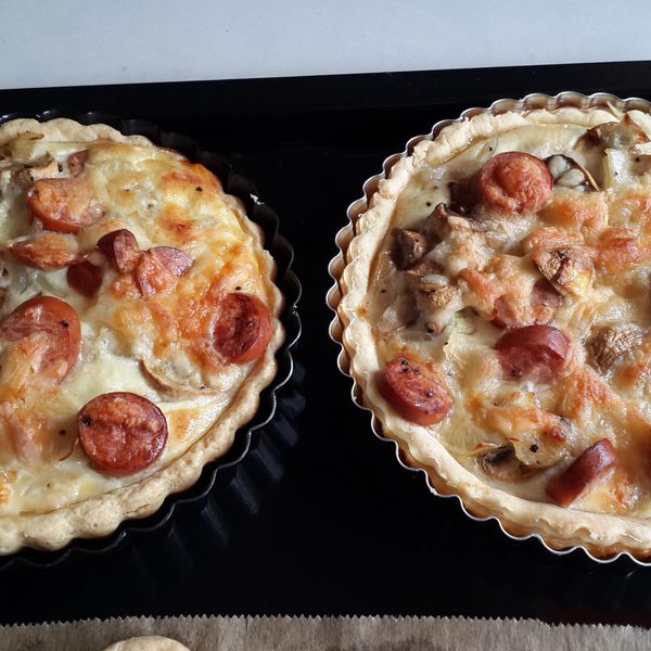 法式香腸鹹派：Eva 一起做