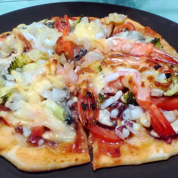 薄皮批薩 : 詩怡玄楓一起做