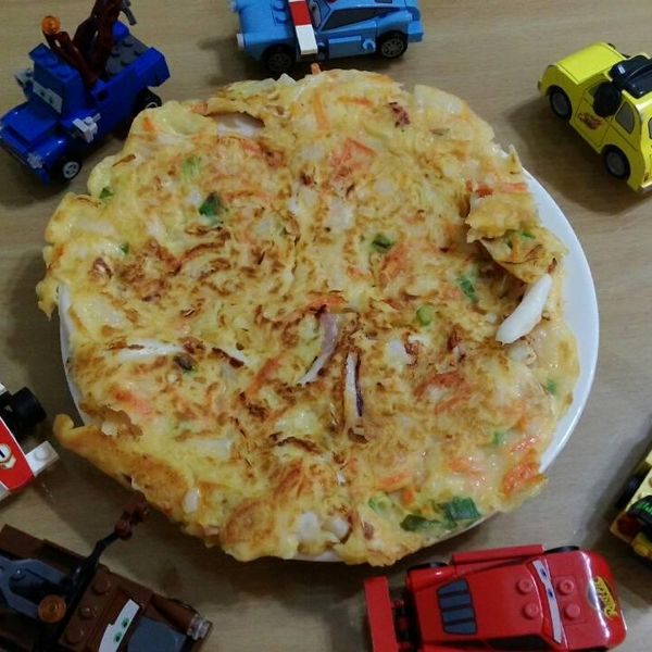 山藥海鮮煎餅：Shu Ping Wu 一起做