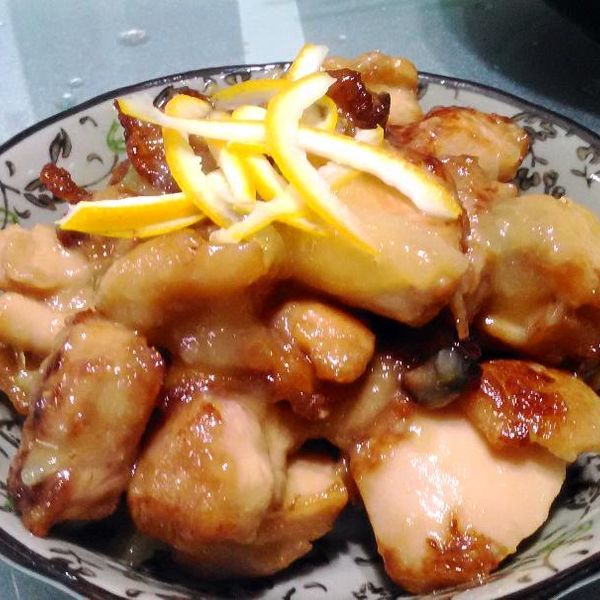 簡易情人節主餐❤橙汁雞丁 : 詩怡玄楓一起做